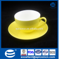 customized new bone color glazed tea set with cup&plate